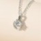 Full Crystal Ring Necklace Transparent Pendant