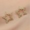 Star love earrings creative design heart-shaped earrings personality five-pointed star