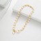 Double Layer Chain Stitching Lovely Pearl for Women Crystal Pendant Necklace