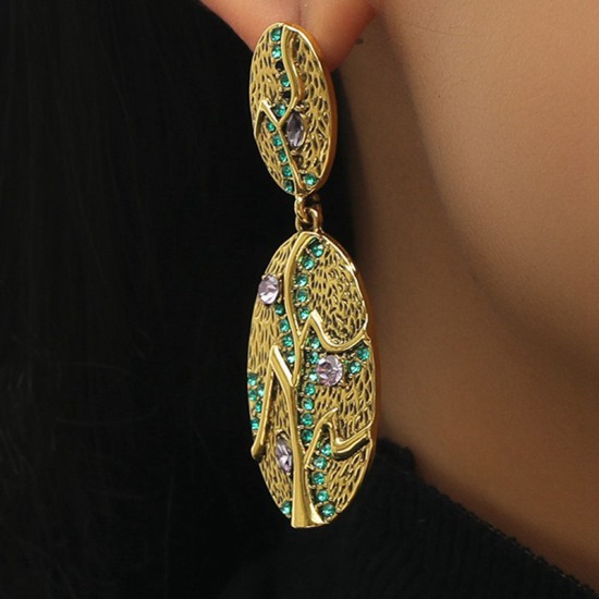 Vintage Tree of Life Earrings Women's Avocado Earrings