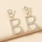 Letter B ear buckle earring