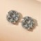 Vintage Silver Flower Stud Earrings