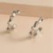 Vintage Frosty Silver Hoop Earrings