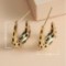 Geometric Leopard Plaid Earrings