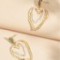 Double Hollow Love Wave Heart Earrings