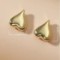 Exaggerated Vintage Gold Love Stud Earrings