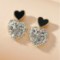 peach heart fashion personality earrings