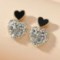 peach heart fashion personality earrings