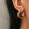 women's long circle large earrings